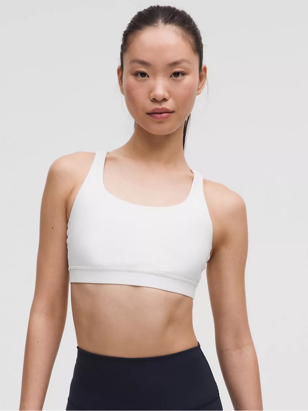 lululemon athletica White Scoop Sports Bra